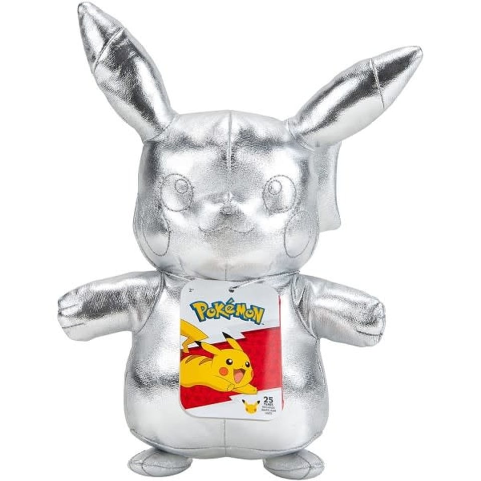 Pokémon 25 Jaar Zilveren Knuffel 20 Cm