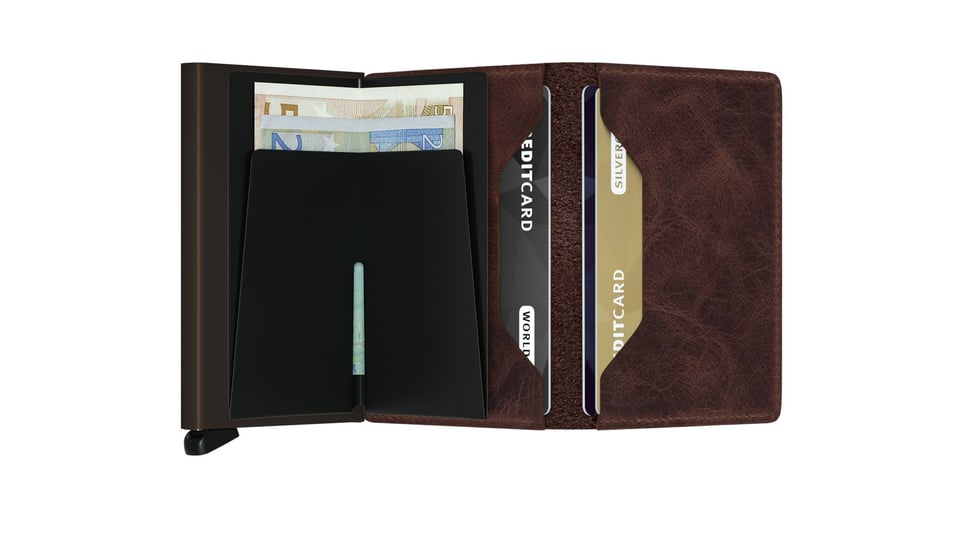 SECRID Vintage Slimwallet Chocolade