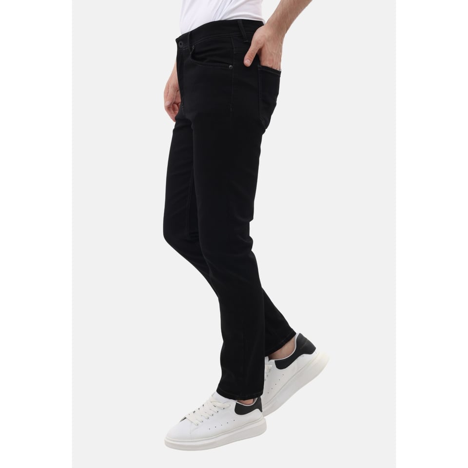 Spijkerbroek Mannen - Nette Stretch Spijker Broek Heren - Regular Fit - MM-R-04 - Zwart