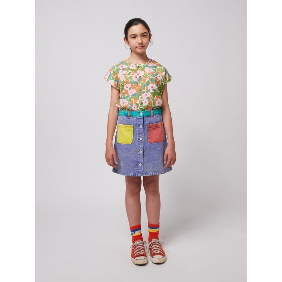 Bobo Choses Color Block Denim Skirt