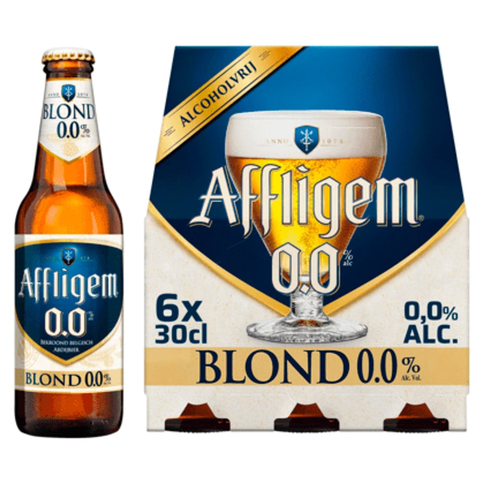 Affligem Blond 0.0 Bier Fles 6x30cl