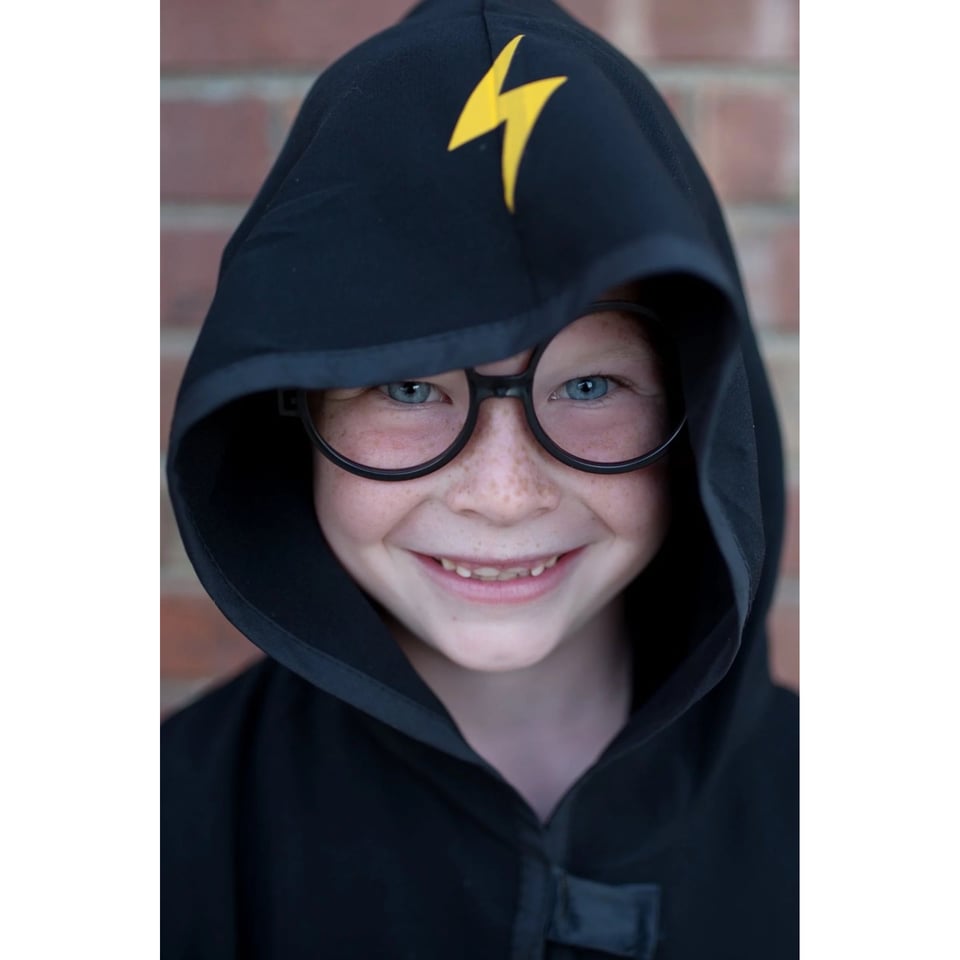 Wizard Cloak with Glasses - Zwart (5-6 Jr)