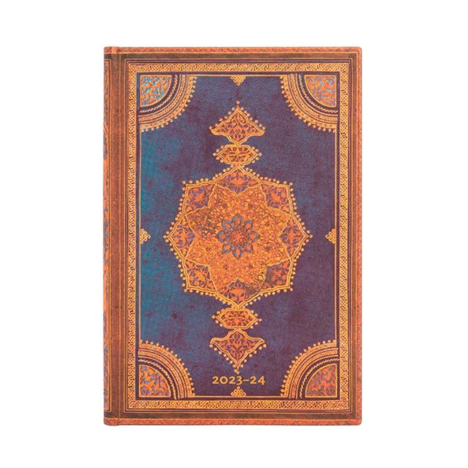 Paperblanks 18 month diary hardcover Safavid indigo mini 2023-2024