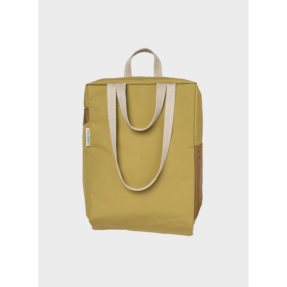 SUSAN BIJL Tote Bag Moss & Camel M