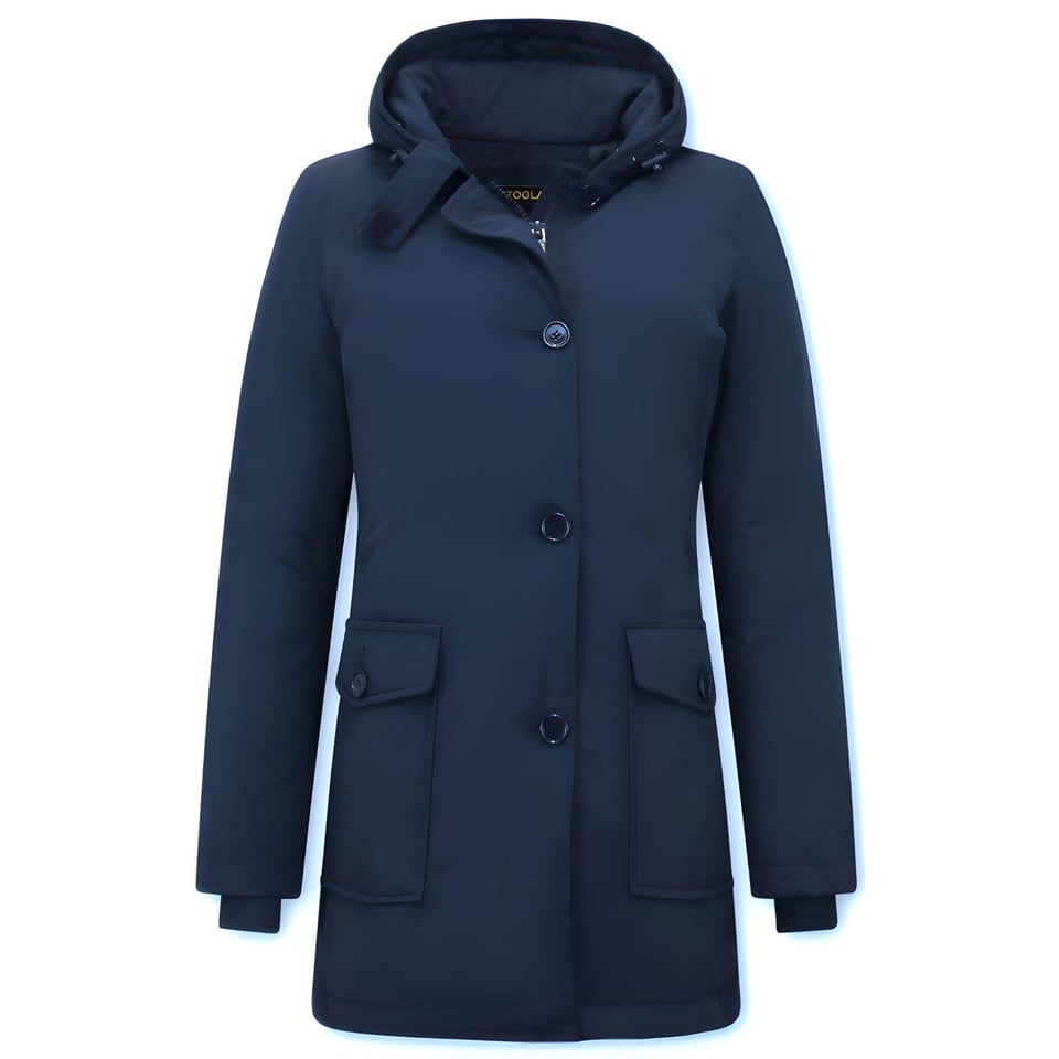 Lange Parka Dames Winter - 5692 - Blauw