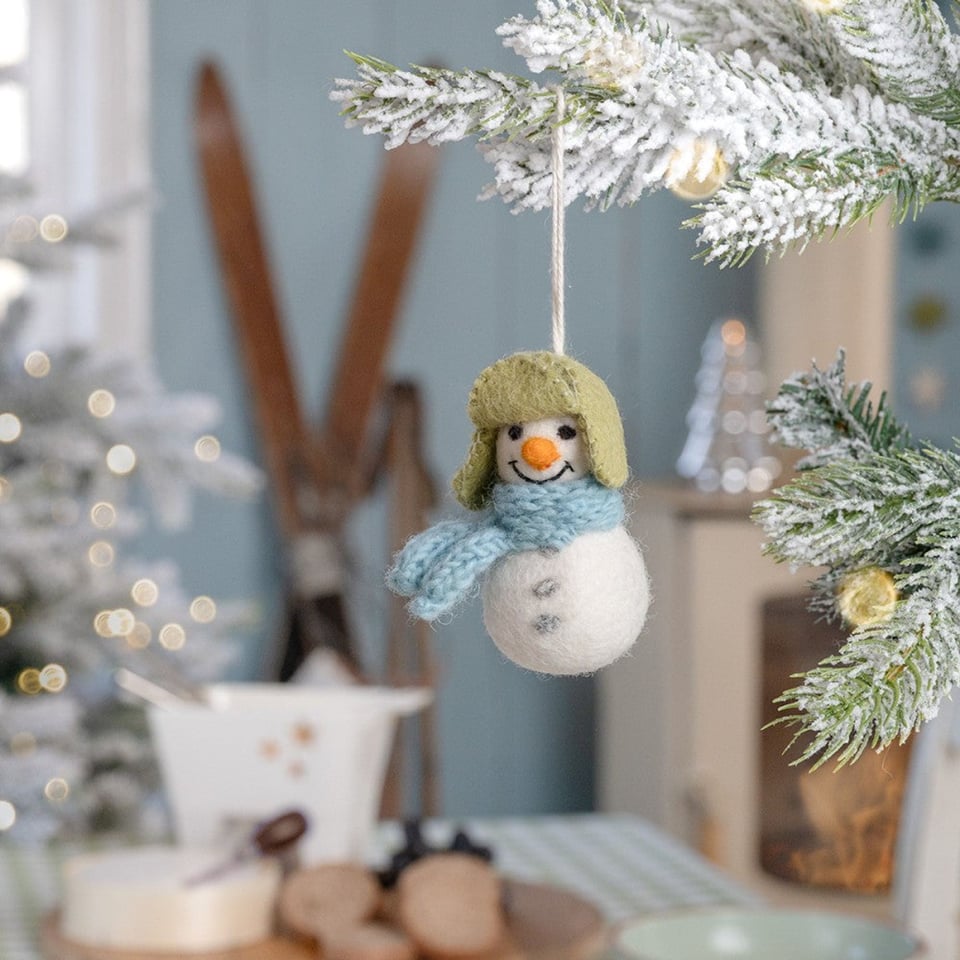 Hanger Sneeuwpop IJsblauw