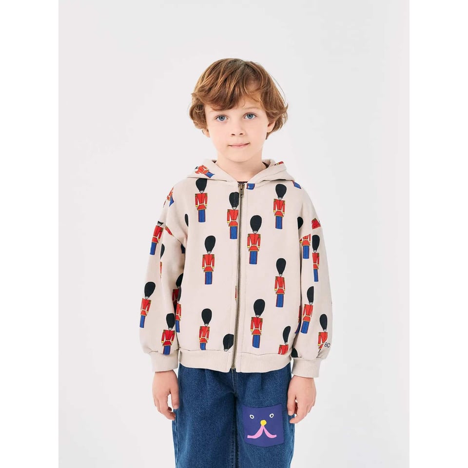 Bobo Choses Little Tin Soldiers All Over Zipped Hoodie