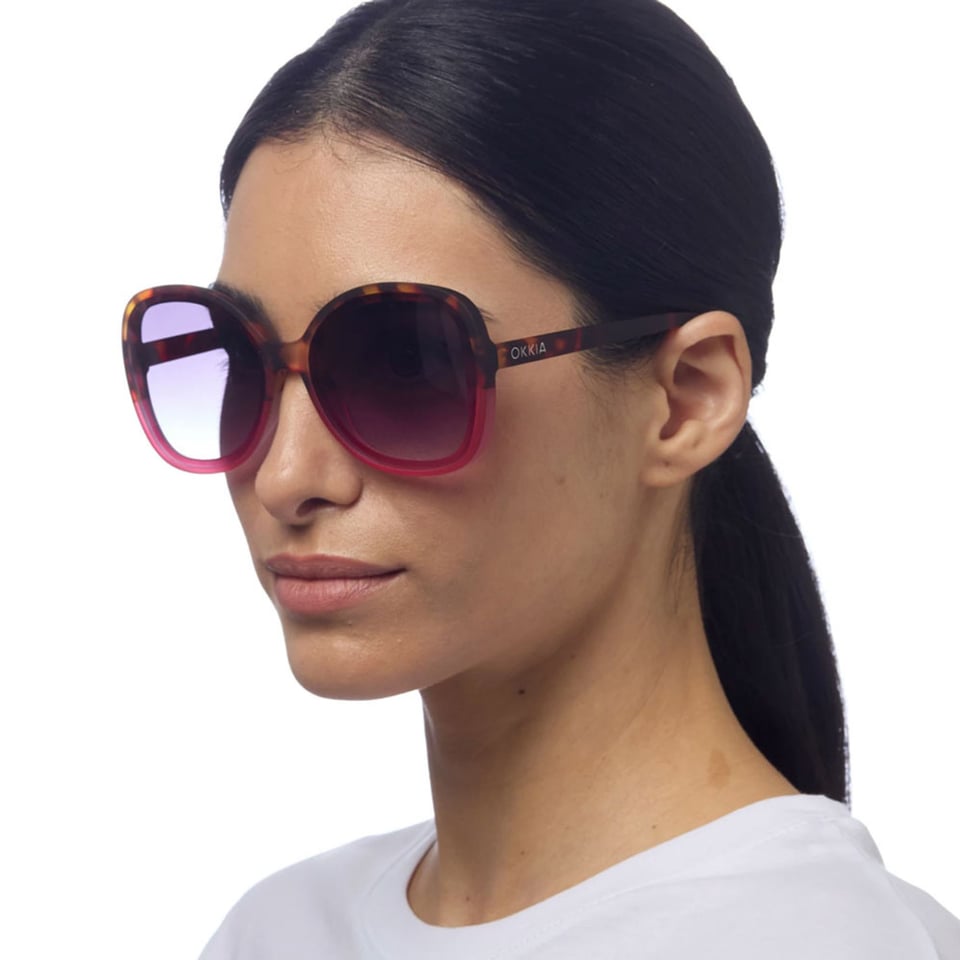 Zonnebril ANNA Butterfly Havana Pink OK019-HP