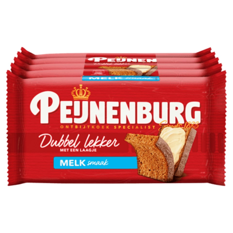 Peijnenburg Ontbijtkoek Dubbel Melk Portie