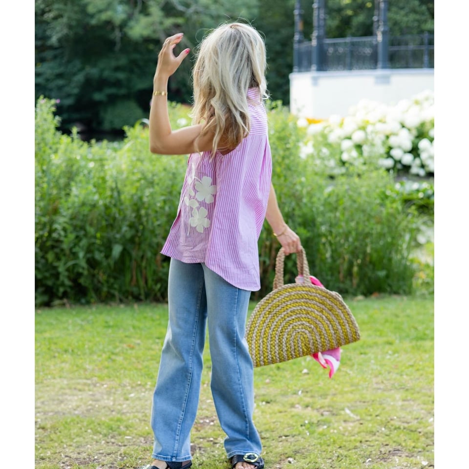 New Sleeveless Botanic blouse - Light Pink