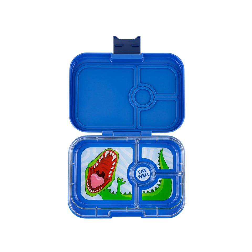 Yumbox Panino 4 Vakken Surf Blue / Dinosaur - Blauw