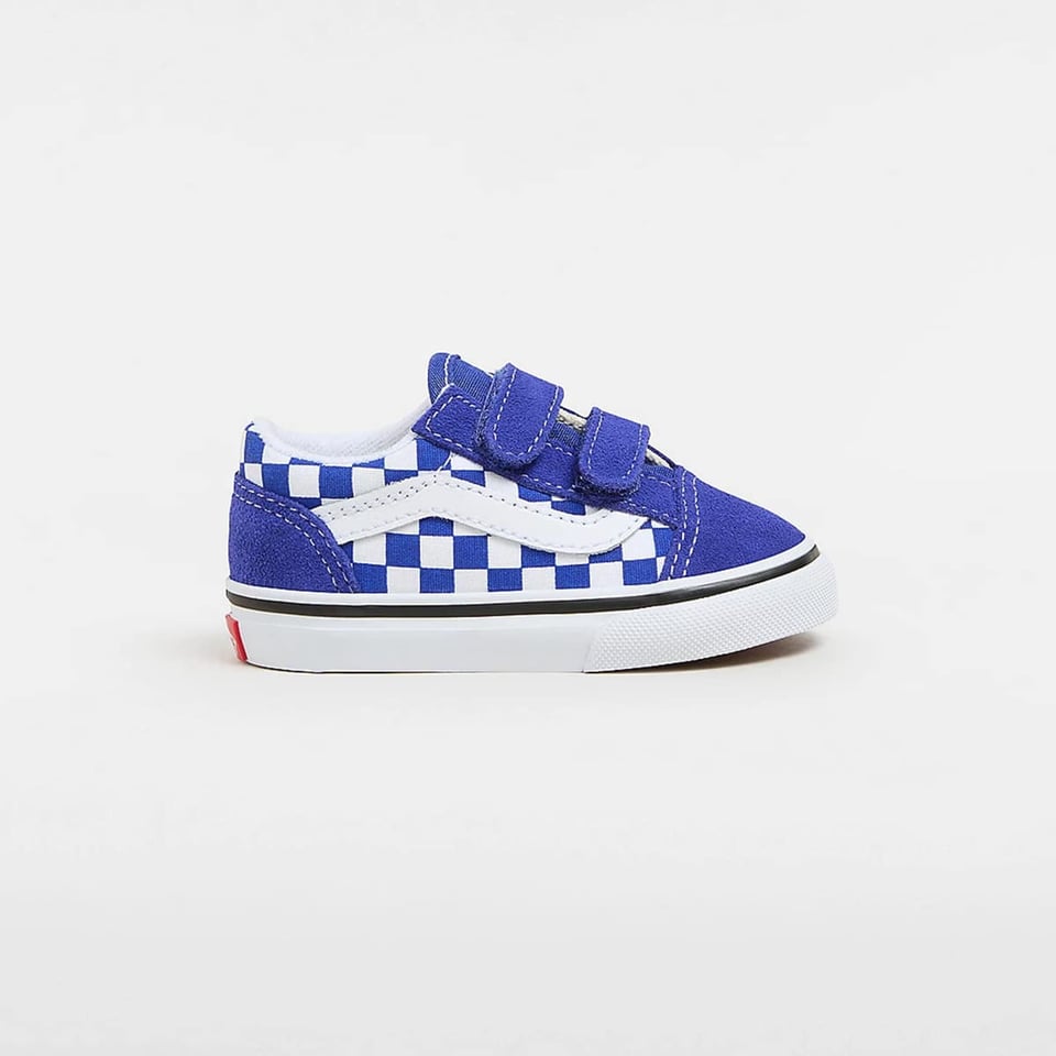 Vans Old Skool Checkerboard Peuterschoenen Blauw