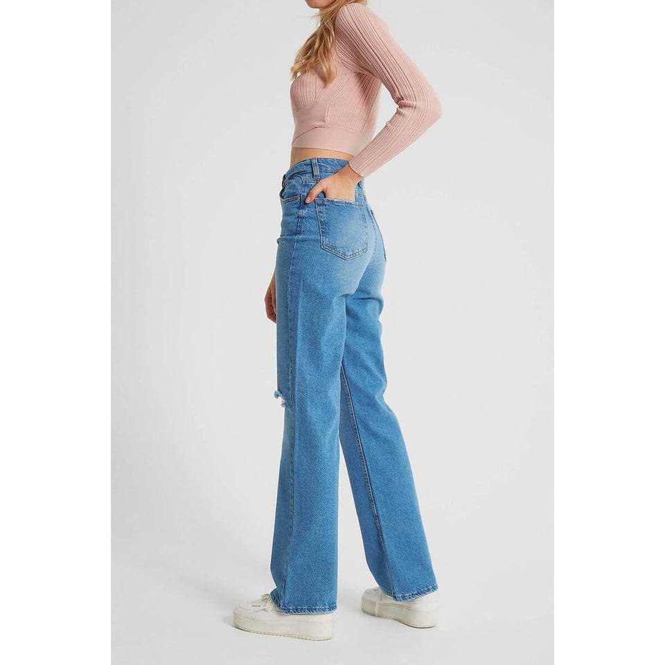 Dames Jeans High Waist - D83578 - Blauw