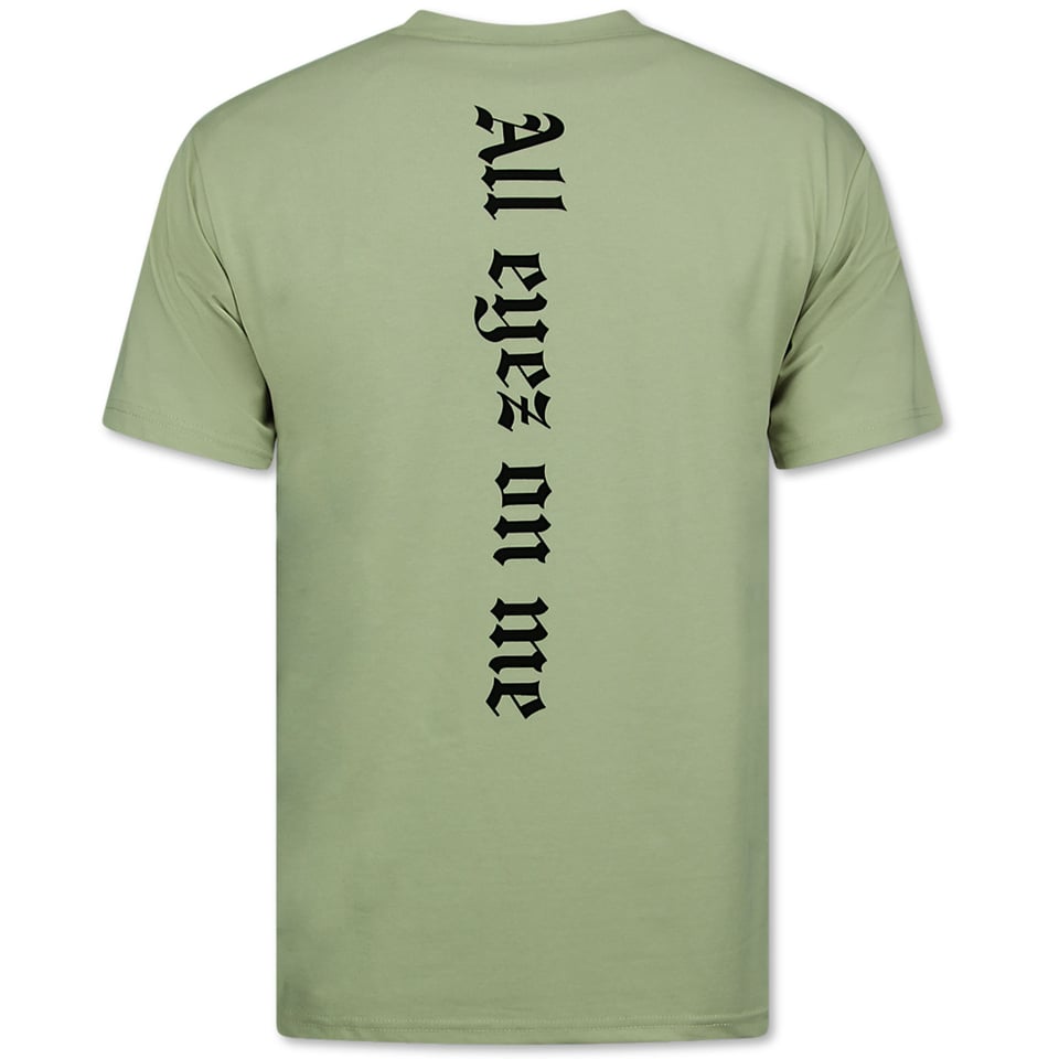 Oversized T Shirt Heren - T Shirt Heren Met Print - All Eyez on Me - Tupac - 685 - Bruin