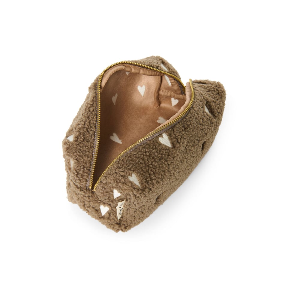 Teddy Hearts Pouch  Brown Hearts - Brown Hearts / OS