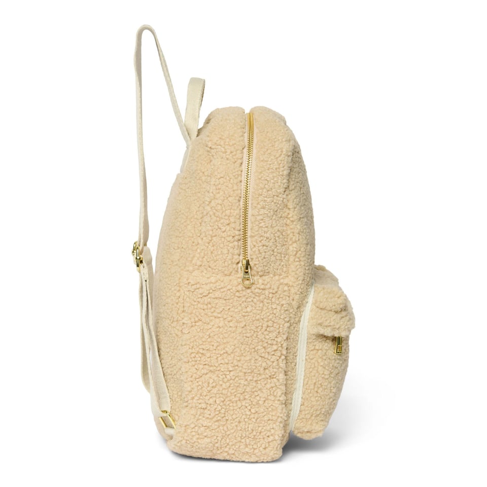 Ecru Teddy MIDI Backpack with Front Pocket