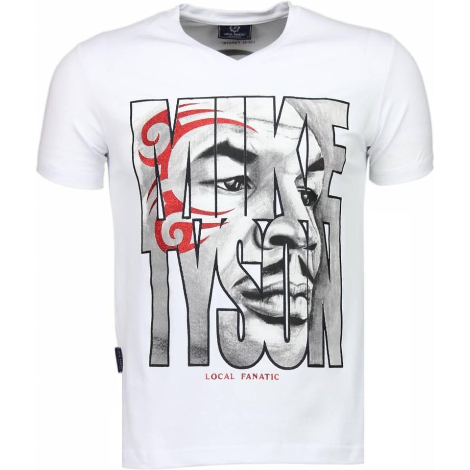 Mike Tyson Tribal - T-Shirt - Wit