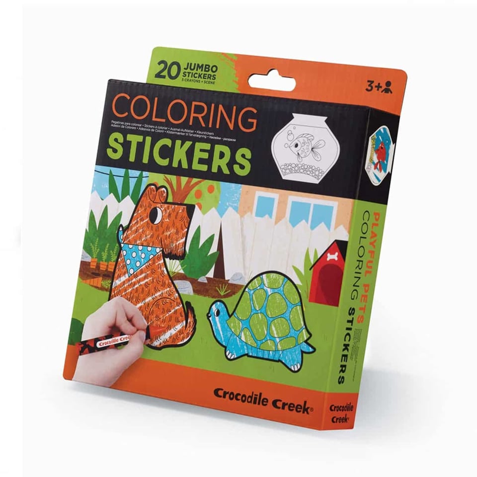 Crocodile Creek Coloring Stickers Playful Pets