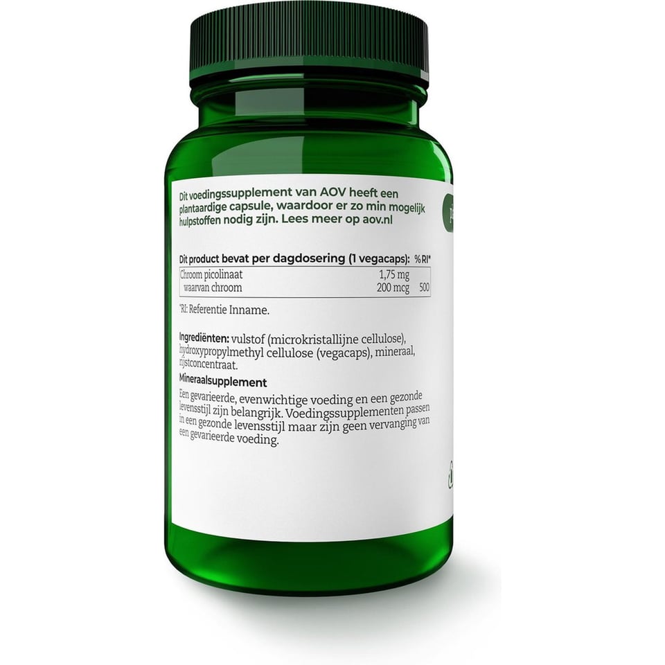 AOV 540 - Chroom Picolinaat - 60 Capsules - Mineralen - Voedingssupplementen