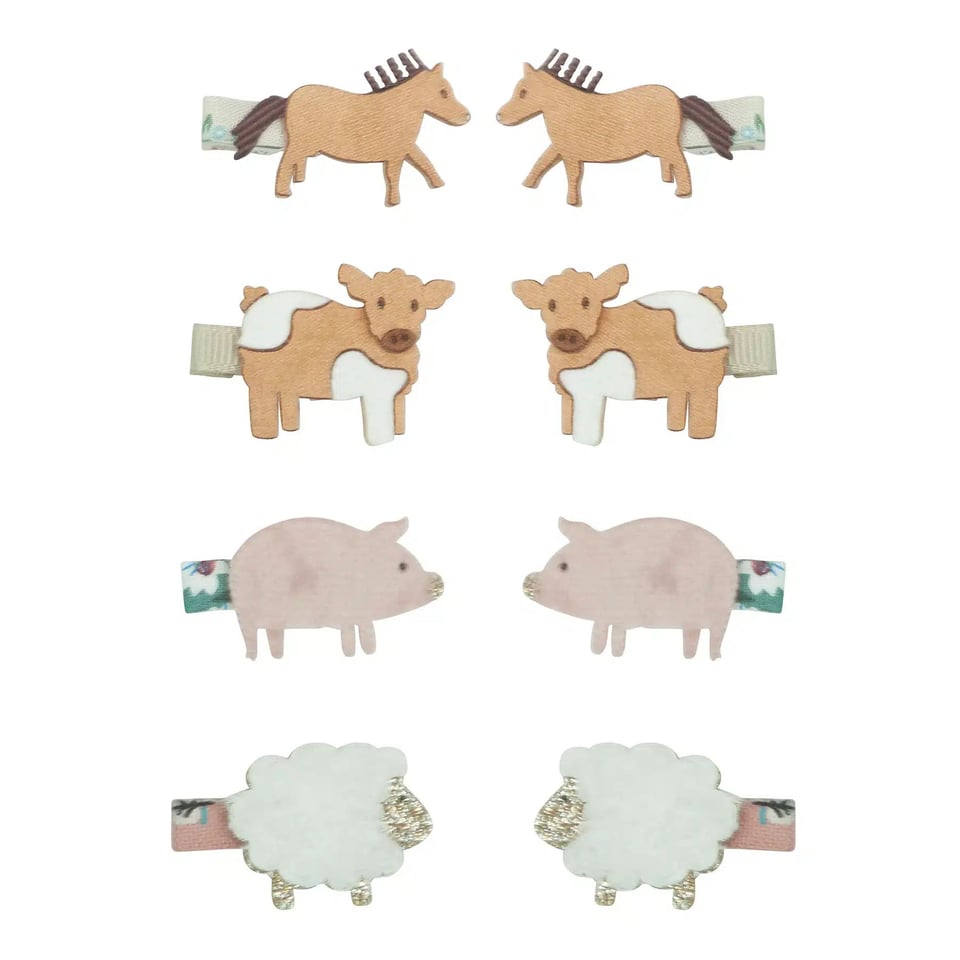 Mimi & Lula Farm Animal Mini Clips