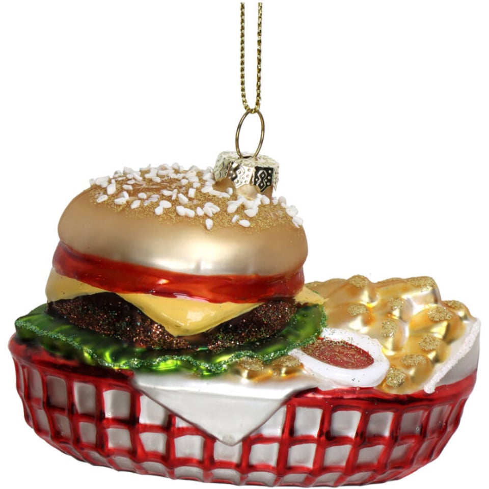 Kerstbal Hamburger Met Friet