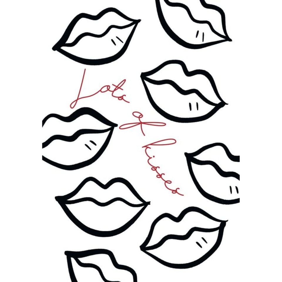 Context Cards Gevouwen Kaart- La Vie Est Belle Lots of Kisses