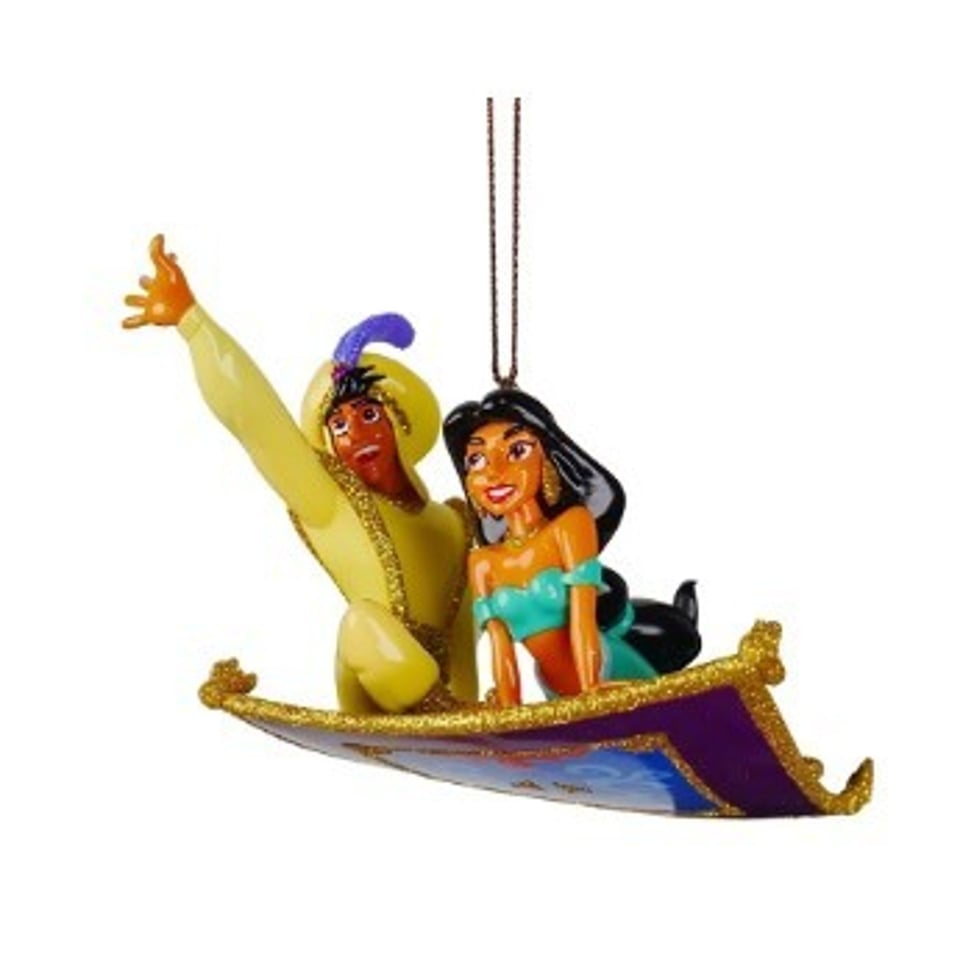 Kerstbal Jasmine en Aladdin Op Het Magische Kleed