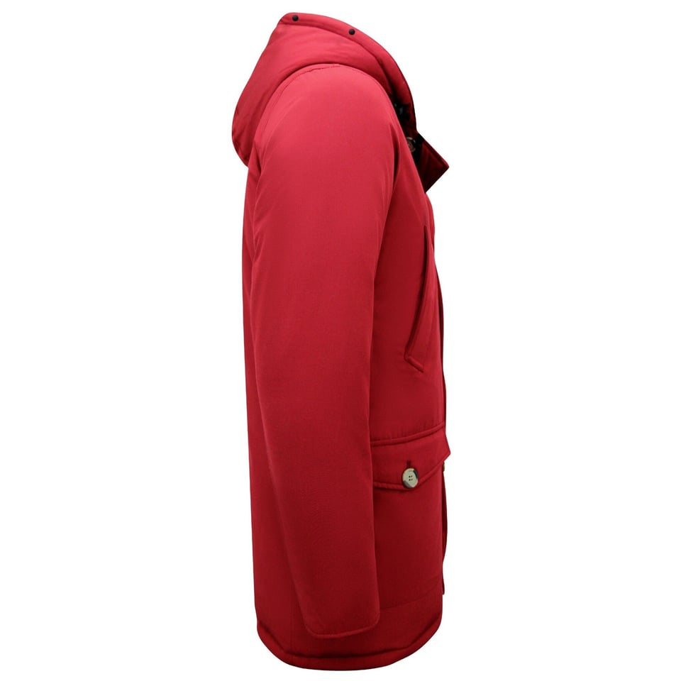 Winterjas Heren Parka Gewatteerd - 7101 - Rood