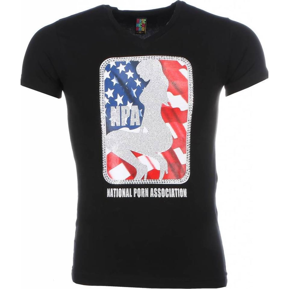 T-Shirt - NPA Print - Zwart