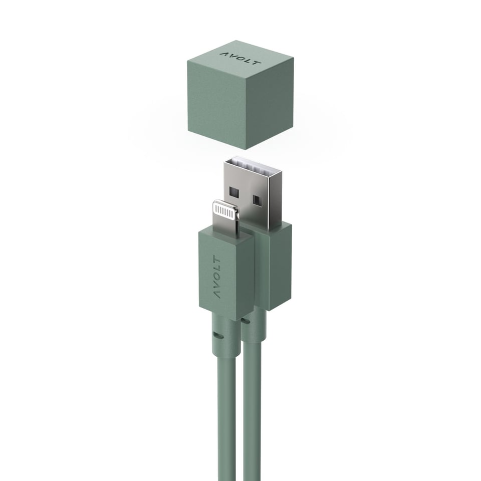 Cable 1 (USB A to lightning), Oak Green