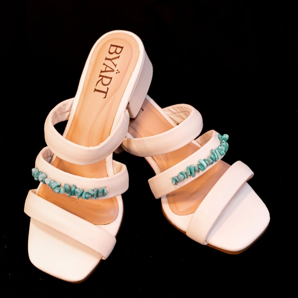 Shoes with Amazonite