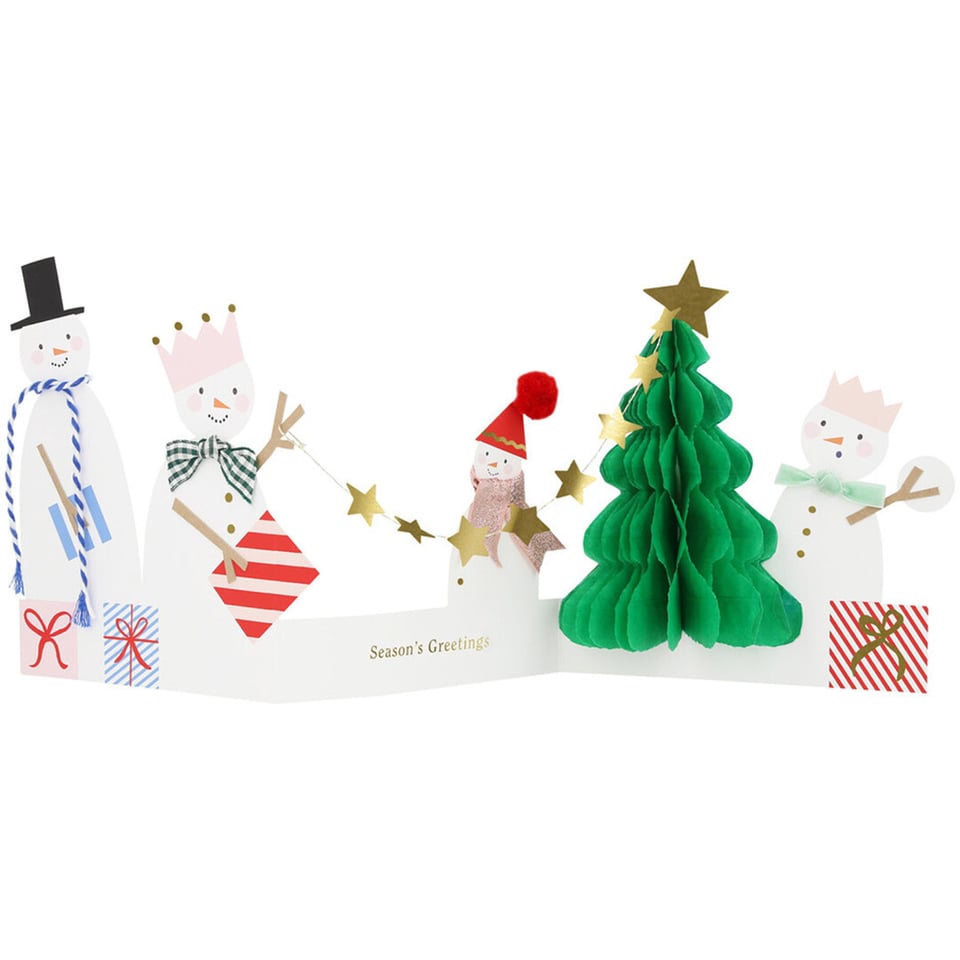 Meri Meri Snowman Family Concertina Christmas Card