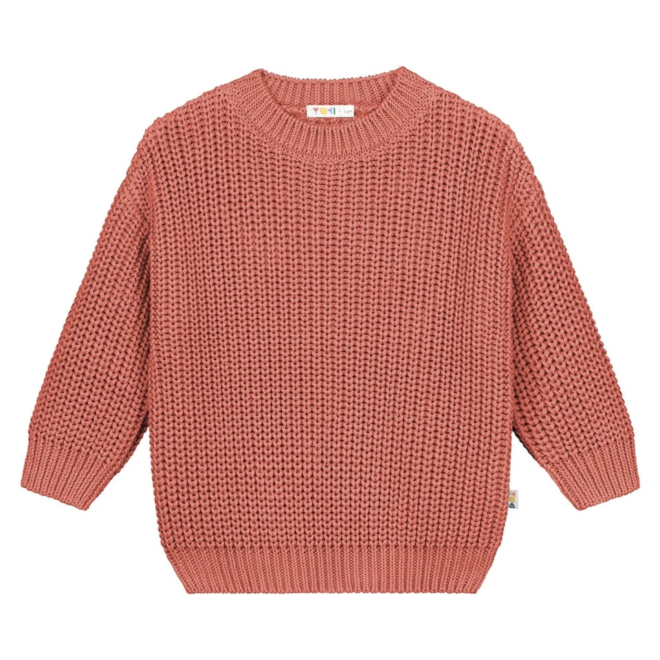 Yuki Kidswear Chunky Knitted Sweater - Flamingo