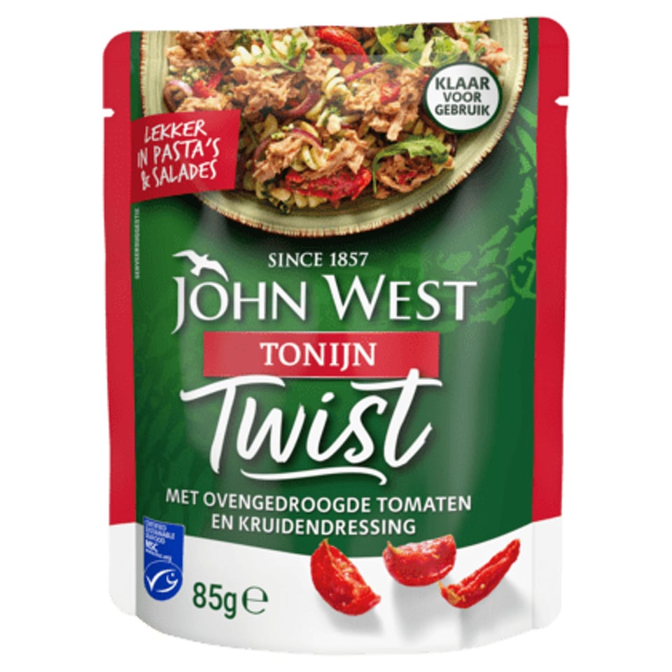 John West Tonijn Twist Gedroogde Tomaat&Kruiden