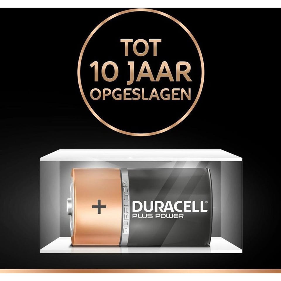 Duracell Plus Alkaline D-Batterijen, Verpakking Van 2