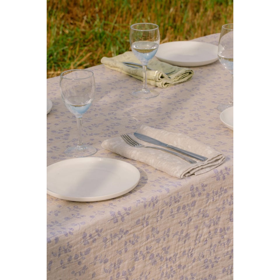 Meirame, Linnen Servet, Naturel-Wit