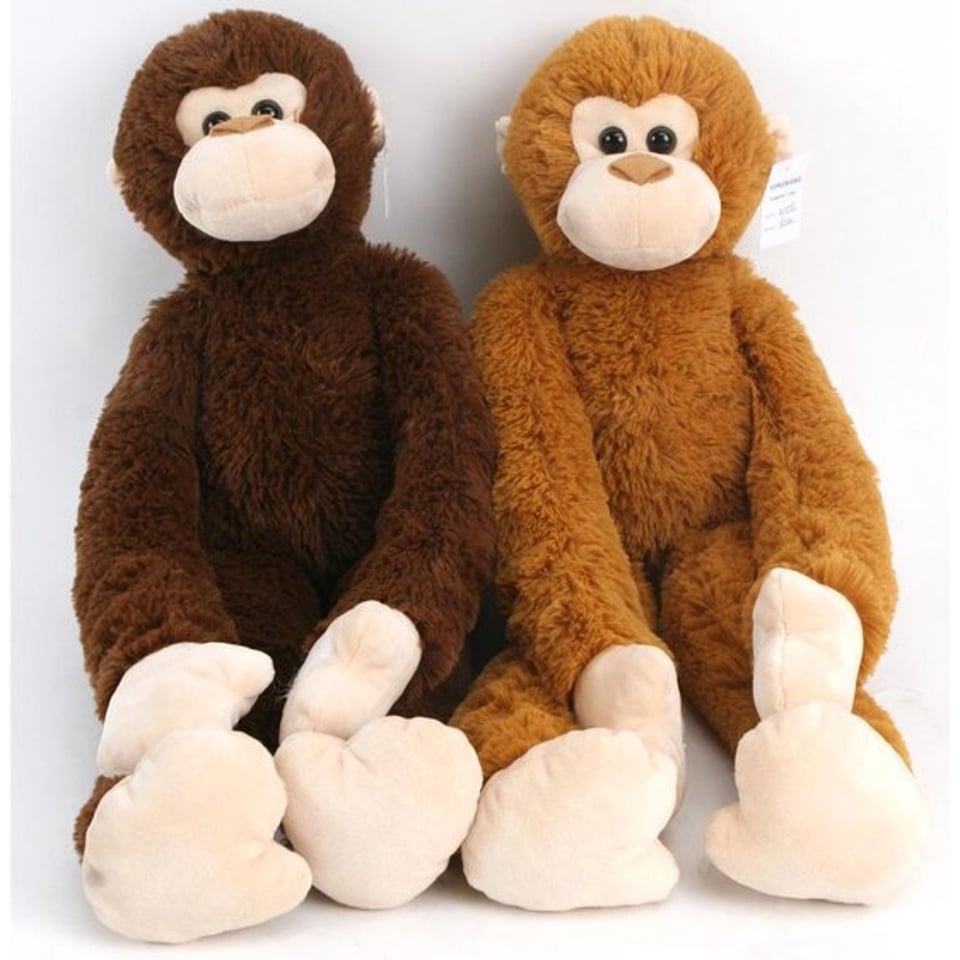 Pluchiez Pluche Aap Lange Armen Knuffel 62 Cm Assorti