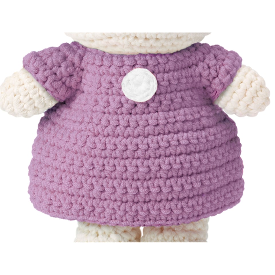 Gehaakte Knuffel Miffy/Nijntje Clothing Lilac Dress 25 Cm 100 % Cotton 0+