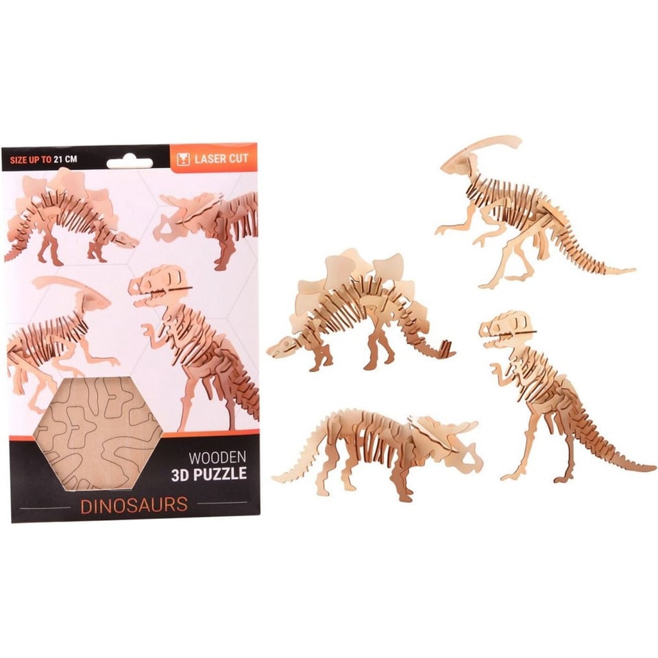 Houten 3D Stegosaurus Puzzel