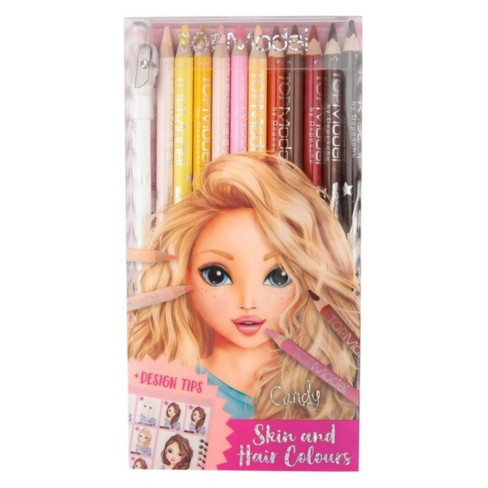 TOPModel Kleurpotloden Huidtinten & Haarkleuren (12 Stuks)