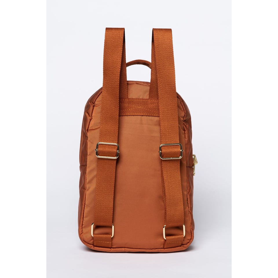 Rust Puffy Mini Backpack
