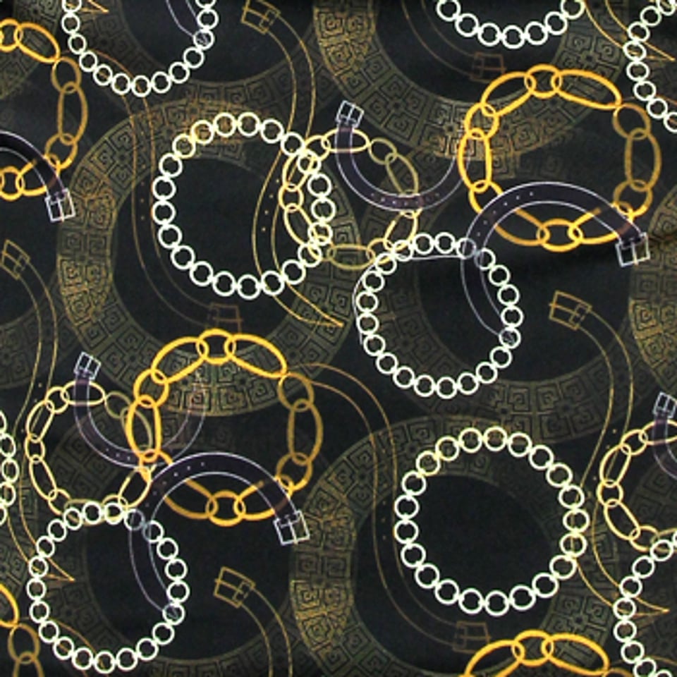 Luxe Satijn Overhemd Heren Print - 3078NW - Zwart / Bruin