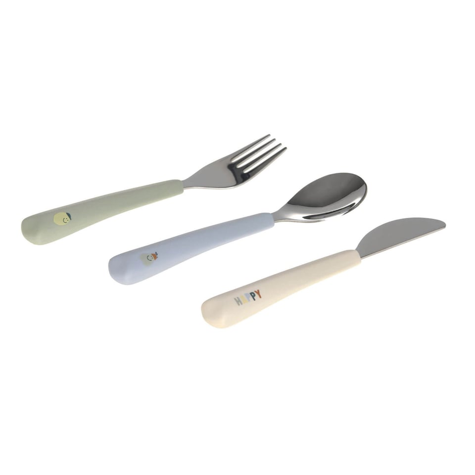 LÄSSIG Cutlery with Silicone Handle 