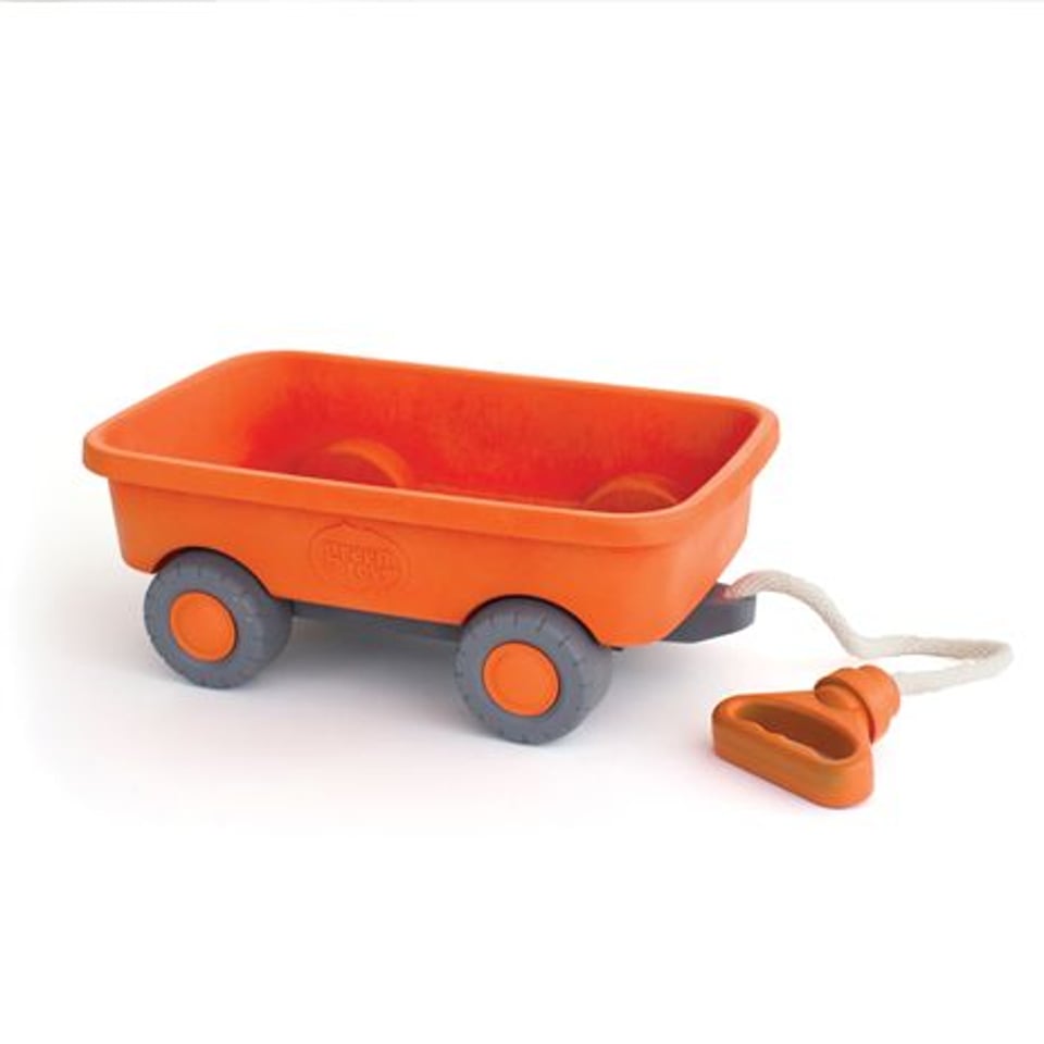 Green Toys Oranje Trekwagen
