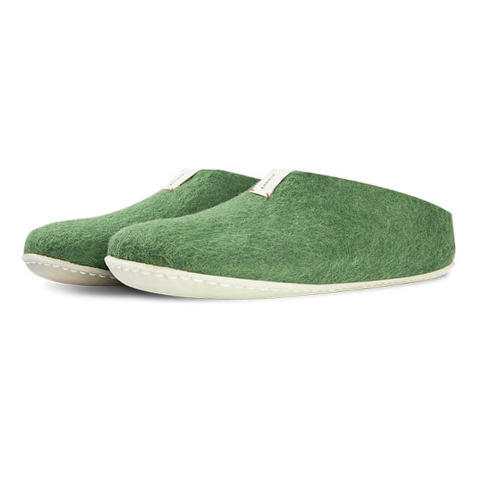 Mel Bottle Green, Wollen Pantoffel