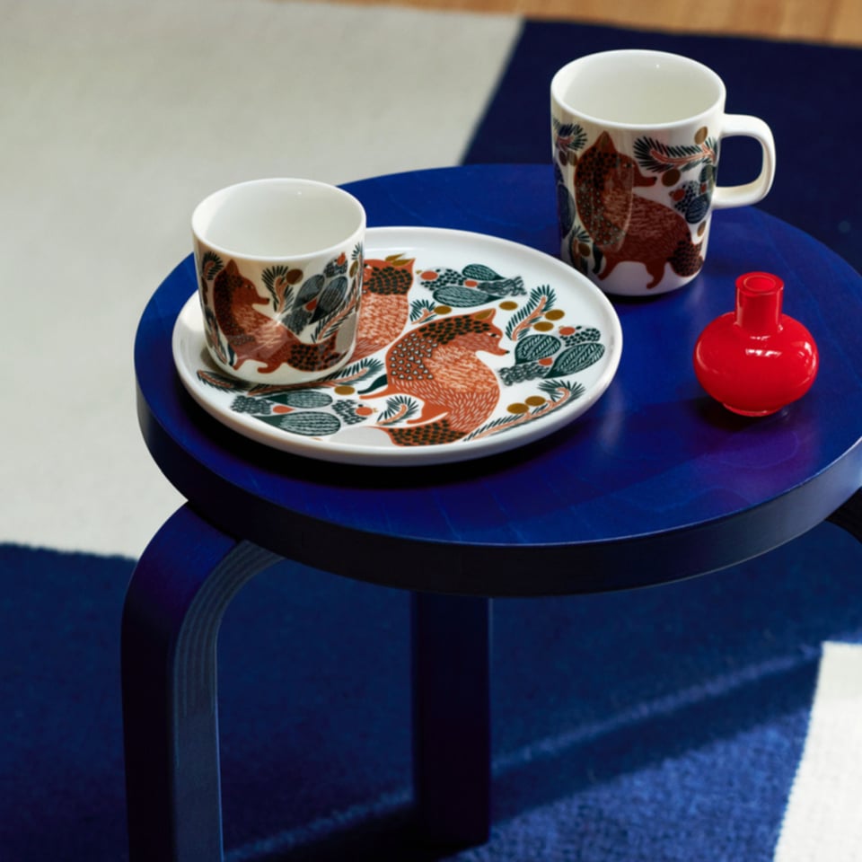 Marimekko Oiva Ketunmarja Setje Van 2 Mokjes Zonder Oor 2 Dl, Met Vosjes