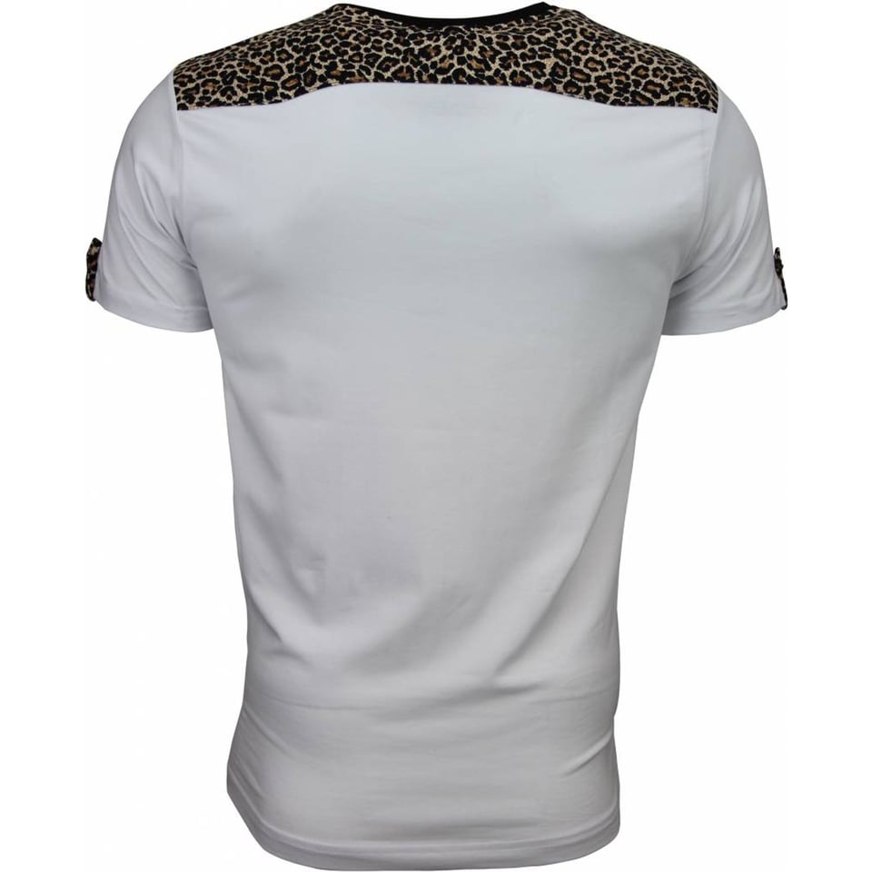 T-Shirt - Tijger Print Motief - Wit