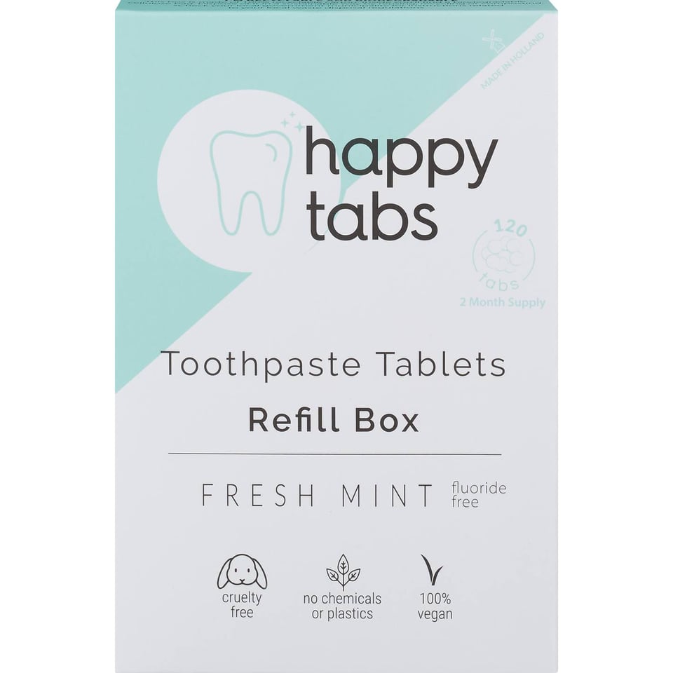 Tandpastatabletten Fresh Mint Zonder Fluoride Refill