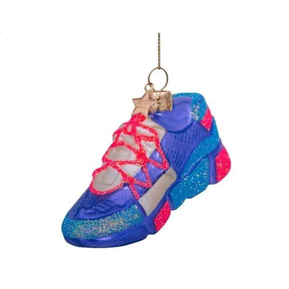Kerstbal Sneaker Paars/Oranje