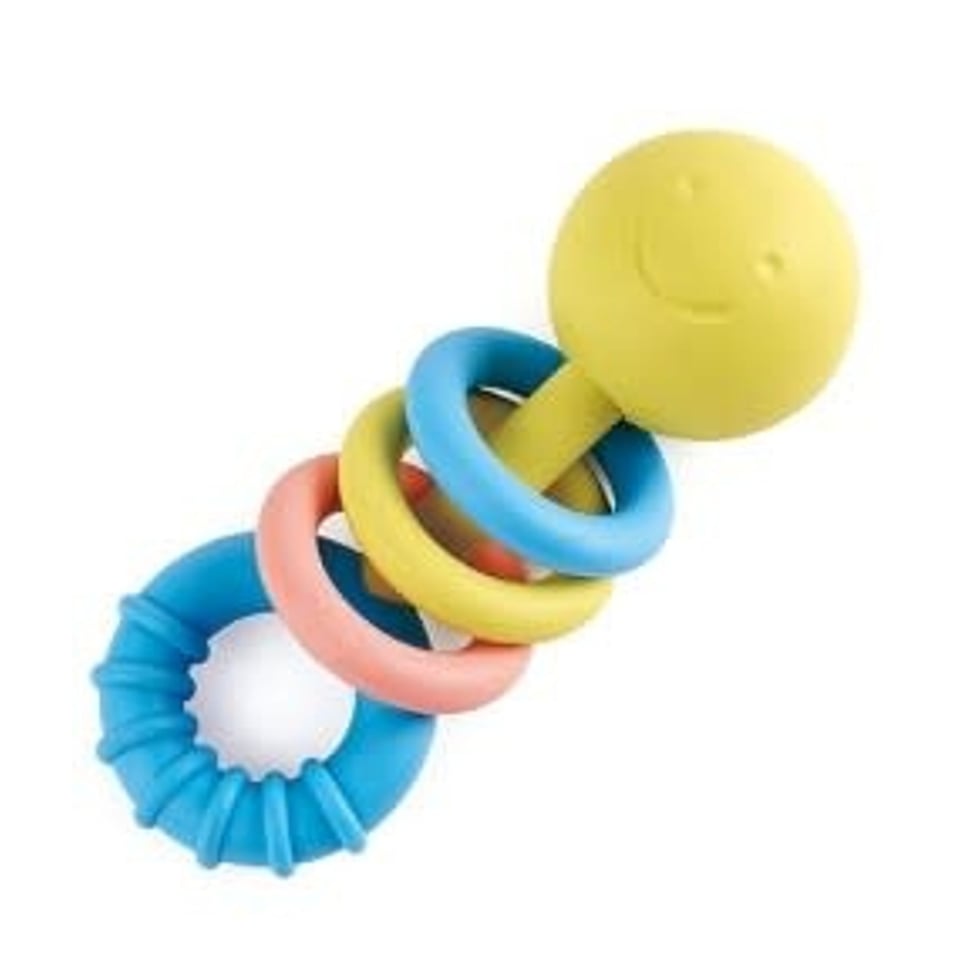 Hape Made From Rise Based Materials Rattling Rings Teether 0+